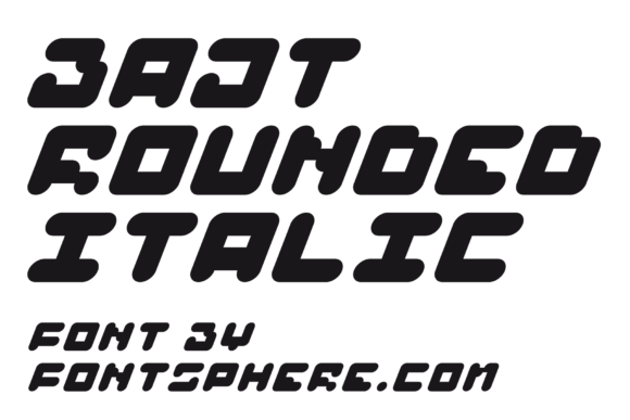Bajt Rounded: The Futuristic All-Caps Display Font for Modern Creators