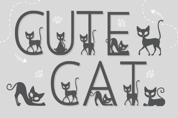 Discover the Charm of the Cute Cat Font for Minimalist Designs