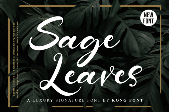 Discover the Charming Sage Leaves Script Font