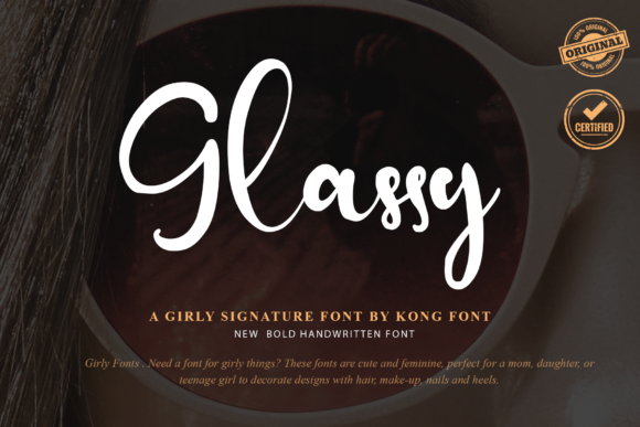 Glassy Font: A Modern Touch for Handwritten Designs