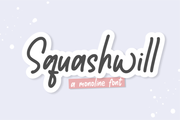 Squashwill: The Charming Script Font That Makes Creative Ideas Dance